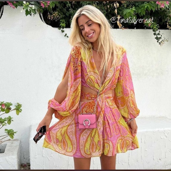 NWT ZARA Cut Out Mini Dress - Picture 1 of 8